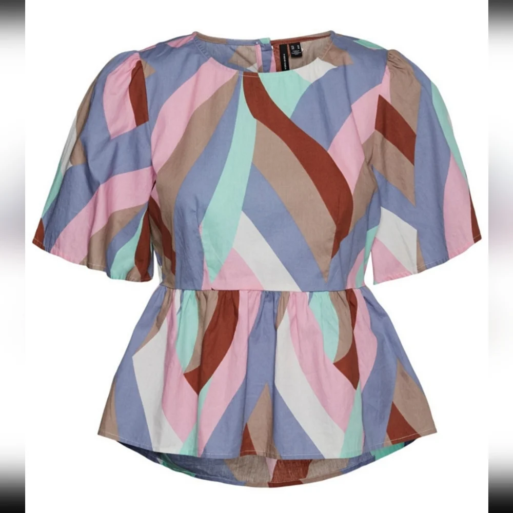 New Vero Moda Riley Peplum top - Picture 1 of 5